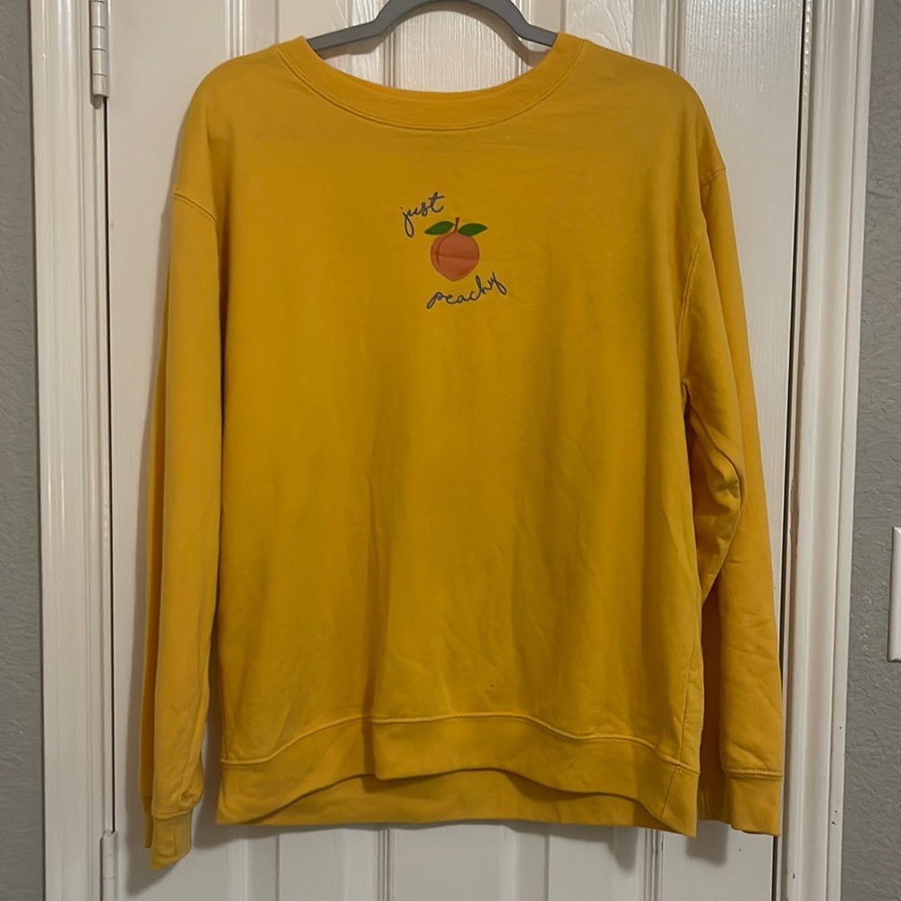 “Just peachy” Mustard Yellow Crewneck